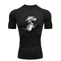 Skull Samurai Men's Sports T-shirt Training Fitness Compression Quick Dry Short Sleeve Rashgard Tops Tee for Men S