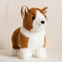 25*20CM Cute Corgi Plush Toys Soft Stuffed Cartoon Animal Doll Puppy Dog Accompany Toys Xmas Gifts 25x20cm