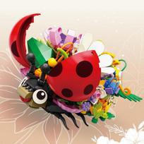 Insect Flower Building Blocks Creativity ladybug Model Bricks Desktop Decoration Educational DIY Toys Christmas Holiday Gifts