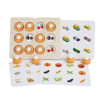 Montessori Memory Match Chess Game 3D Puzzles Wooden Early Educational Family Party Casual Interaction Game Toy For Children Kid