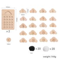 Children Wooden Montessori Toys Number Counting Math Game Educational Toys Ten Grid for Kids Early Education Preschool Training