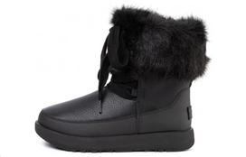 UGG Gracie Waterproof Black Leather Lace Up Boots 'Black' Women's 1105769-BLK 36