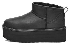 UGG Classic Ultra Mini Platform Boot Black Leather Women's 1141510-BLLE 39