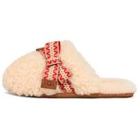 UGG Platform Comfortable Fleece Lined Mules Slip Resistant Closed Toe Slippers Women's Natural White 1158266-NAT 38