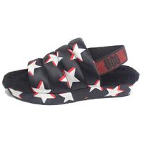 UGG Puff Yeah Stars One Strap Sandals Unisex Black 1109599-BLK 40