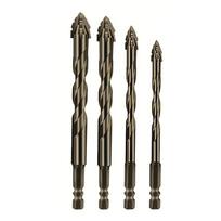 4PCS Tungsten Carbide Hex Shank Drill Bit Set Eccentric Drill Bit Set  Brick Metal Drilling 4Pcs