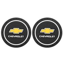 2Pcs Silicone Coaster Car Water Cup Pad  Anti-slip Mat Auto Interior For Chevrolet Camaro Colorado Cobalt Silverado Beat Groove