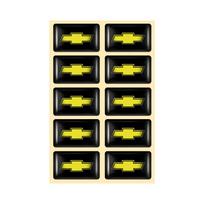 10Pcs 3D Epoxy Resin Emblem Car Interior Sticker For Chevrolet Cruze Malibu Sail Spark Captiva Equinox Trax Lova Car Accessories