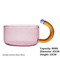 Handmade Colorful Glass Cup with Handle Cooking Teapot High Temperature Glasses Mug Tea Separate Filter Small Bubble Teapot 301-400ml