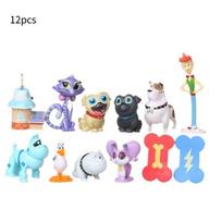Charming Puppy Dog Pals Pvc Cake Toppers Assorted Colors For Creative Baking Fun