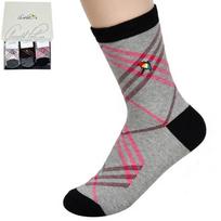 Arnold Palmer Sophisticated Color Combination Ladies' Diagonal Check Mid-Calf Socks 0161bs 24cm