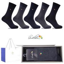 [Arnold Palmer] Men's Sock Set of 5 Long HM008 Shopping Bag Holiday Gift Set HM008_Long-neck 5-pair Set (Shopping Bag)