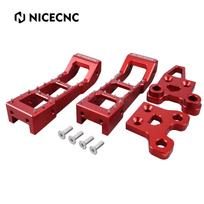 1Pair NICECNC Foot Pegs Pedals For Yamaha YFZ450R 2009-2022 YFZ450X 2010-2011 Heavy Duty Non-slip Off Road Modification Parts raudona