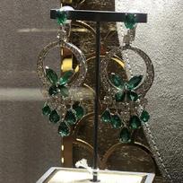 Butterfly Tassel Earrings - Luxurious Imperial Style Emerald Earrings with Versatile and Sophisticated Appeal. Ear clip - Green