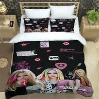 Avril Lavigne Duvet Cover Pillowcase Bedding Set Adult Boys Girls Bedroom Decoration Children Gift Single Double Large Size 135x200cm