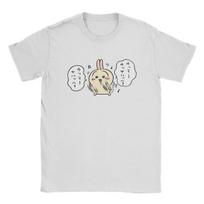 Cute Chiikawa Kawaii T Shirts unisex's Cotton Hipster T-Shirt Round Collar Japanese Design Tees Short Sleeve merch Graphic S įvairiaspalvis