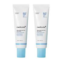 Medicube Zero Pore Water Sun Serum, SPF 50+ PA++++, Lightweight Hydrating Sunscreen, 50ml (2-Pack + 4 Bonus Pads)