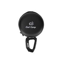 Portable Round Hard Shell Storage Case with Carabiner Clip for Outdoor Camping and Travel Accessories One Size
