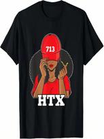 713 Houston Texas  Afro Puffs T-Shirt S įvairiaspalvis