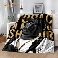 Rapper Eminem Tupac 2pac Hip-Hop Music Rap God Blanket,Soft Throw Blanket for Home Bedroom Bed Sofa Picnic Travel Cover Gift 75x90cm