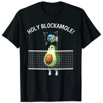 Cuter Avocado T Shirt Funny Volleyball for Men Women Holy Guacamole Player Blocker Tee Tops S įvairiaspalvis