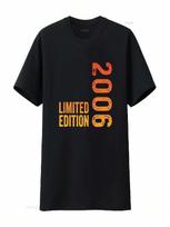 18th Birthday 2006 Limited Edition T Shirt Born In Premium Vintage Washed Unisex Stretched Homme Breathable Designer Clothes S įvairiaspalvis