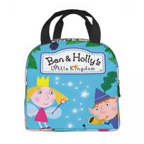 Ben And Hollys Cartoon Thermal Insulated Lunch Bags for Picnic Portable Food Bag Cooler Thermal Food Box Option 1 smėlis