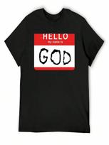 Hello My Name Is GOD (Die Antwoord - Ugly Boy) T-Shirt Aesthetic Clothes Vintage Graphic Tee Customs Shirts unisex Graphic S įvairiaspalvis