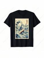 Hokusai Didžioji banga prie Kanagavos Menininkams Marškinėliai S įvairiaspalvis