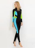 Women's Long Sleeve Full Body Surfing Wetsuit - Sun Protection & Jellyfish Resistant XXL juoda