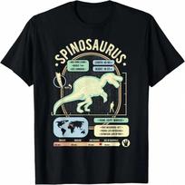Dinosaur Facts - Spinosaurus Science & Anatomy Gift T-Shirt S įvairiaspalvis