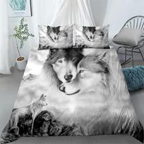 Digital Wolf Duvet/Doona Cover Set Single Twin Double Queen King Cal King Size Bed Linen Set 135x200cm