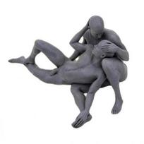Nude Male Statue 3D Printed 2 Naked Men Figurine Minimalist Naked Body Sculpture S
