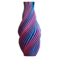 3D Printed Twisted Striped Vase Minimalist Flower Arrangement Holder Nordic Style Decorative Vase for Coffee Table Shelf Office Indoor Home Decor