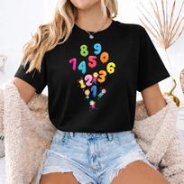 Maths Day T Shirt Kids Preschool Number Day Funny School Tee UK , Num Balloon S