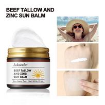 Beef Tallow and Zinc Sun Balm Sun Protection Moisturizing Antioxidant Skin Care žalia