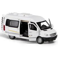 1/32 BENZ MB Sprinter MPV Furgonas Spint Kemperis Lydinio Automobilio Modelis Liejiniai Metalo Žaislinis Automobilis Simuliacinis Garsas ir Šviesa Vaikams Žaislas Kolekcionuojami Daiktai Dovanos balta