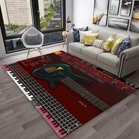 Muzikos pagrindinės gitaros akordų teorijos diagramos fortepijoninis kilimas, skirtas namų svetainei, miegamojo sofos, durų kilimėlio dekoravimui, vaikų zonos kilimėlis, neslystantis kilimėlis 40x60cm