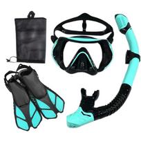 Outdoor sports diving mask snorkel adjustment fins three-piece set S/M（38-41）