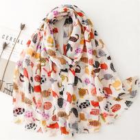 Viscose Scarf For Women Floral Tassel Shawl Printed Wrap Pashminas Stole Muslim Woman Hijab Travel Beach Stoles 90x180cm