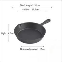 Pre-Seasoned Cas Iron Dutch Oven Pot  with Lid 4.7L Soup Cooking Pot Dual Handles Cookware for Braising