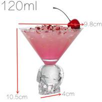 120ml Trikampis martini taurė krištolinė taurė kaukolės kokteilių taurė kūrybiška personalizuota šampano taurė martini taurė Baro įrankis 120ml