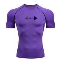 Men's Compression Shirt Gym Workout Sport Quick Dry Tight TShirts Outdoor Training Fitness Elasticity Tops Tee Summer Male S