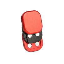 Aluminium Alloy Mini 3 Layer Fidget Haptic Slider Metal EDC Fidget Toys  Adult Stress Relief Toys Adult Children Gift 3*3*0.9CM raudona