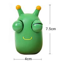 ElegantEye Popping Worm Squeeze Toy Stress Relief Fidget Toy žalia