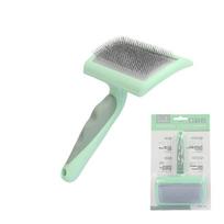 Multicolor C-Shape Arc Pet Comb with Long Pins for Thick and Long Hair. Green Arc Fluffy Brush