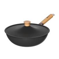 KOBACH 32cm Titanium-Infused Carbon Steel Stir-Fry Pan for Gas Stoves