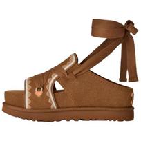 UGG Golden Family Glitter Gold One Strap Sandals Women's Chestnut 1175133-CHMU 37