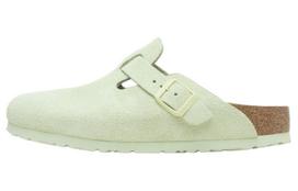 Birkenstock Boston Soft Footbed  faded lime  buckle mules 1027678 37