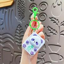 Panda Mahjong Voice Keychain Button Mahjong Key Storage Holder  Home Decoration žalia